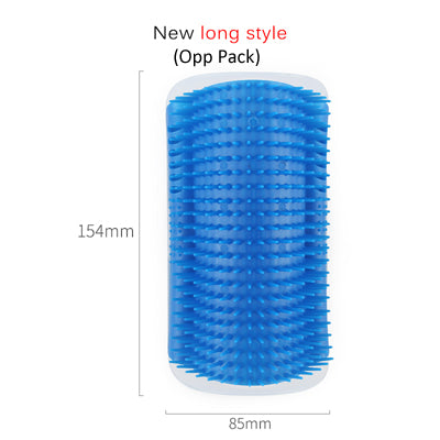 Blue cat self-grooming brush