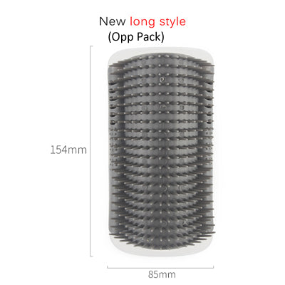Gray cat self-grooming brush